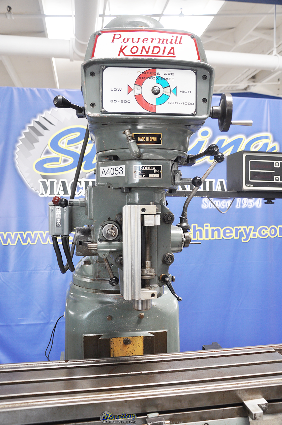 Used Kondia Vertical Milling Machine With Variable Speed Head