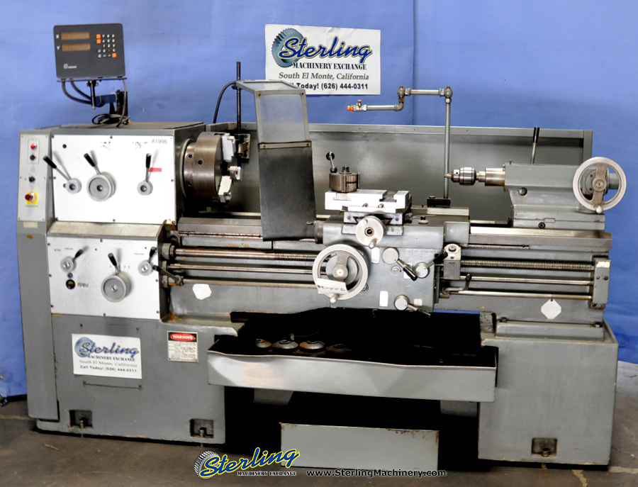 Engine Lathe, Mdl. 16-3x40, Heidehain 2 Axis Digital Readout, 3 Jaw Chuck, Tool Post, Taper Attachment, Coolant  #A1998