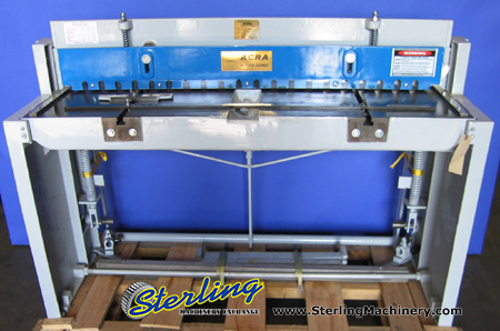 16 Ga. x 4' Brand New Acra Foot Shear, Mdl. FS- F5216, Rear Operated Manual Back Gauge, Front Supports,  #FS-F5216