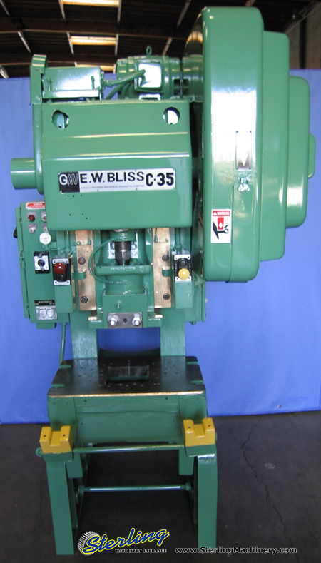 Used Bliss O.B.I. Punch Press - O.B.I. Flywheel Type Single Crank ...