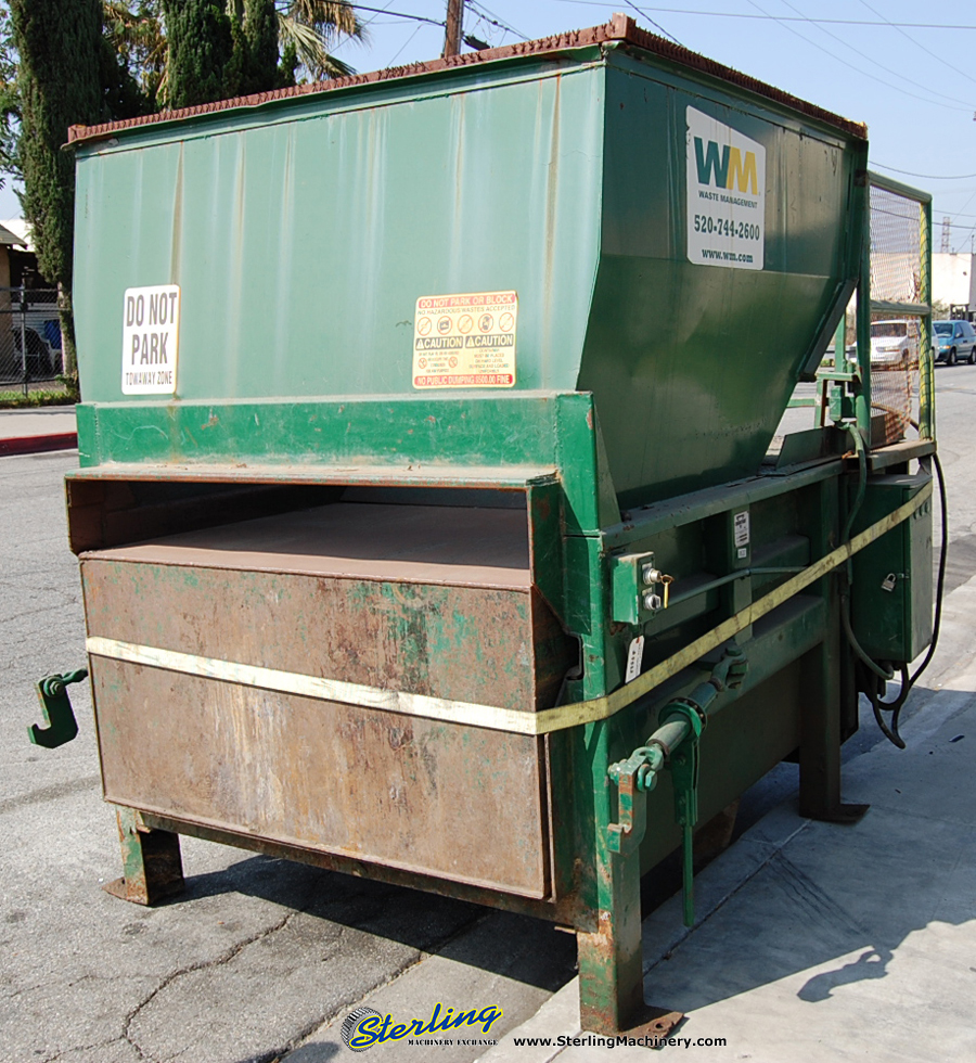 For Sale 58" x 42" Used Marathon Hydraulic Trash Compactor, Mdl. TC 2