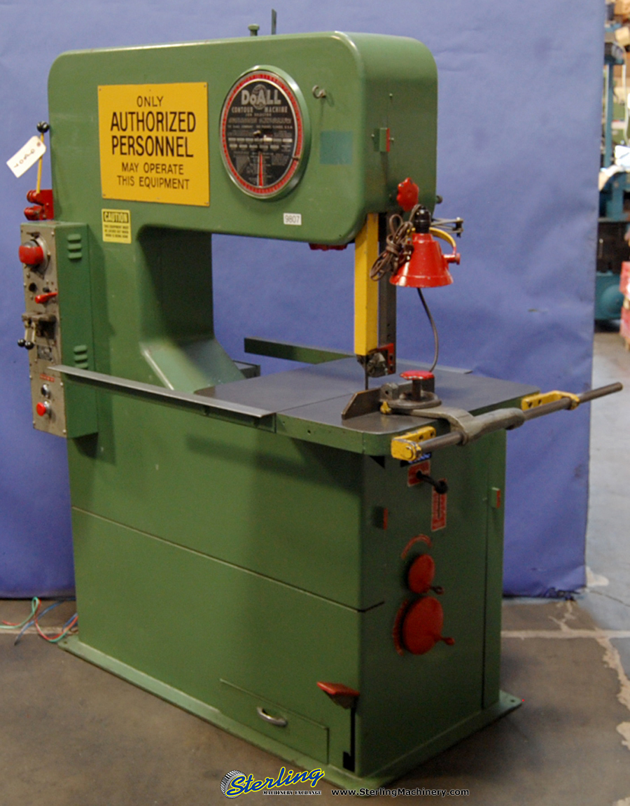 Used DoAll Vertical Bandsaw - Vertical Bandsaw - Saws Sterling Machinery