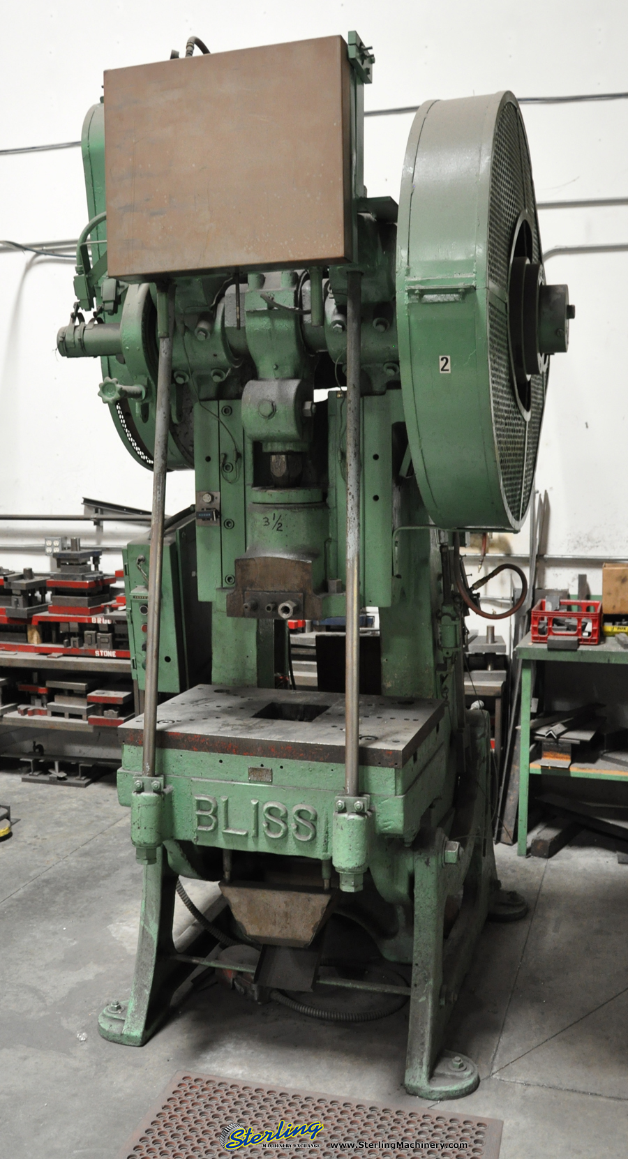 Used Bliss OBI Punch Press - O.B.I. Flywheel Type Single Crank ...