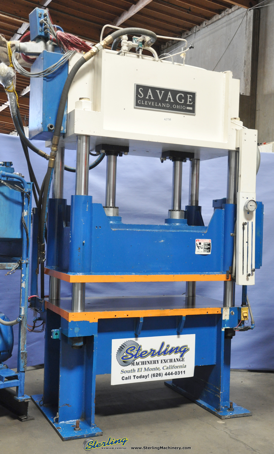 Used Savage 4 Post Hydraulic Blanking Trim Press Sterling ...