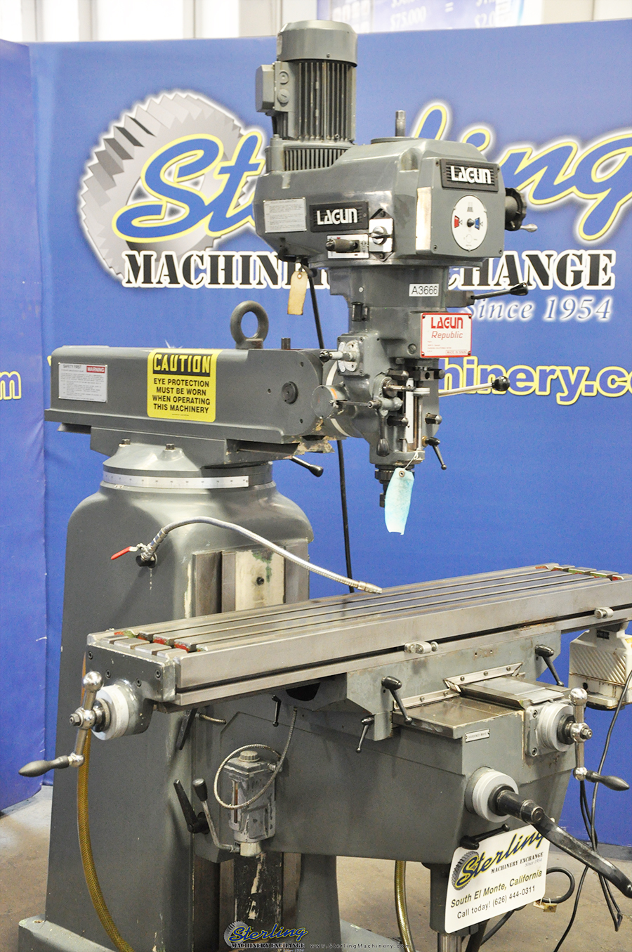 For Sale: 9" x 42" Used Lagun Republic Deluxe Vertical Milling Machine