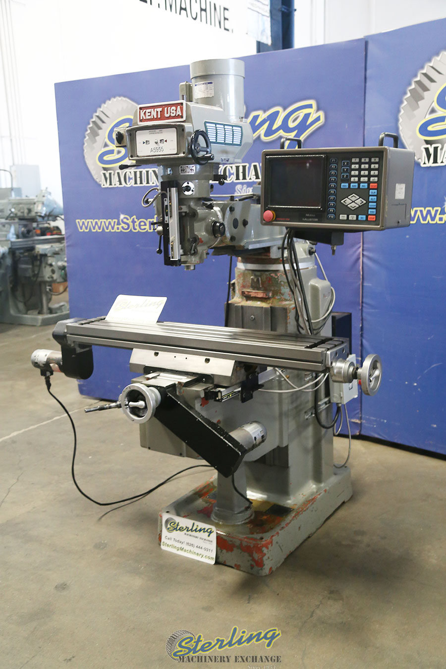 For Sale: 10" x 50" Used Kent Vertical Milling Machine , Mdl. KTM-3VKF